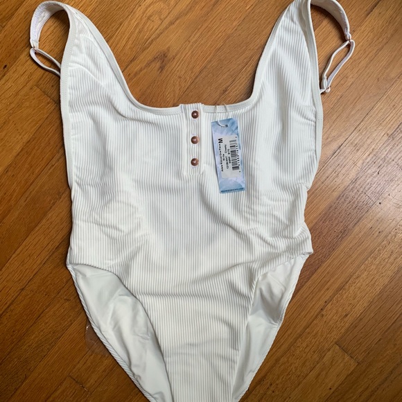 Frankie's Bikinis Other - Frankie’s Bikinis Adele one piece in White Rib